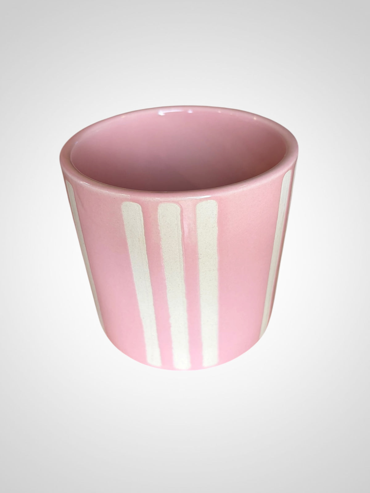 Pink and White Plant Pot