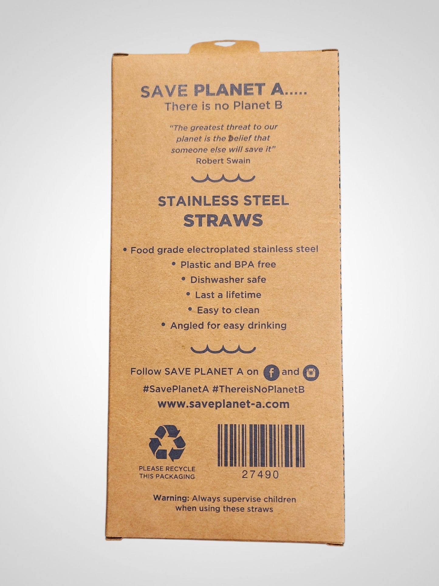 Save Planet A Reusable Drinking Straws - New