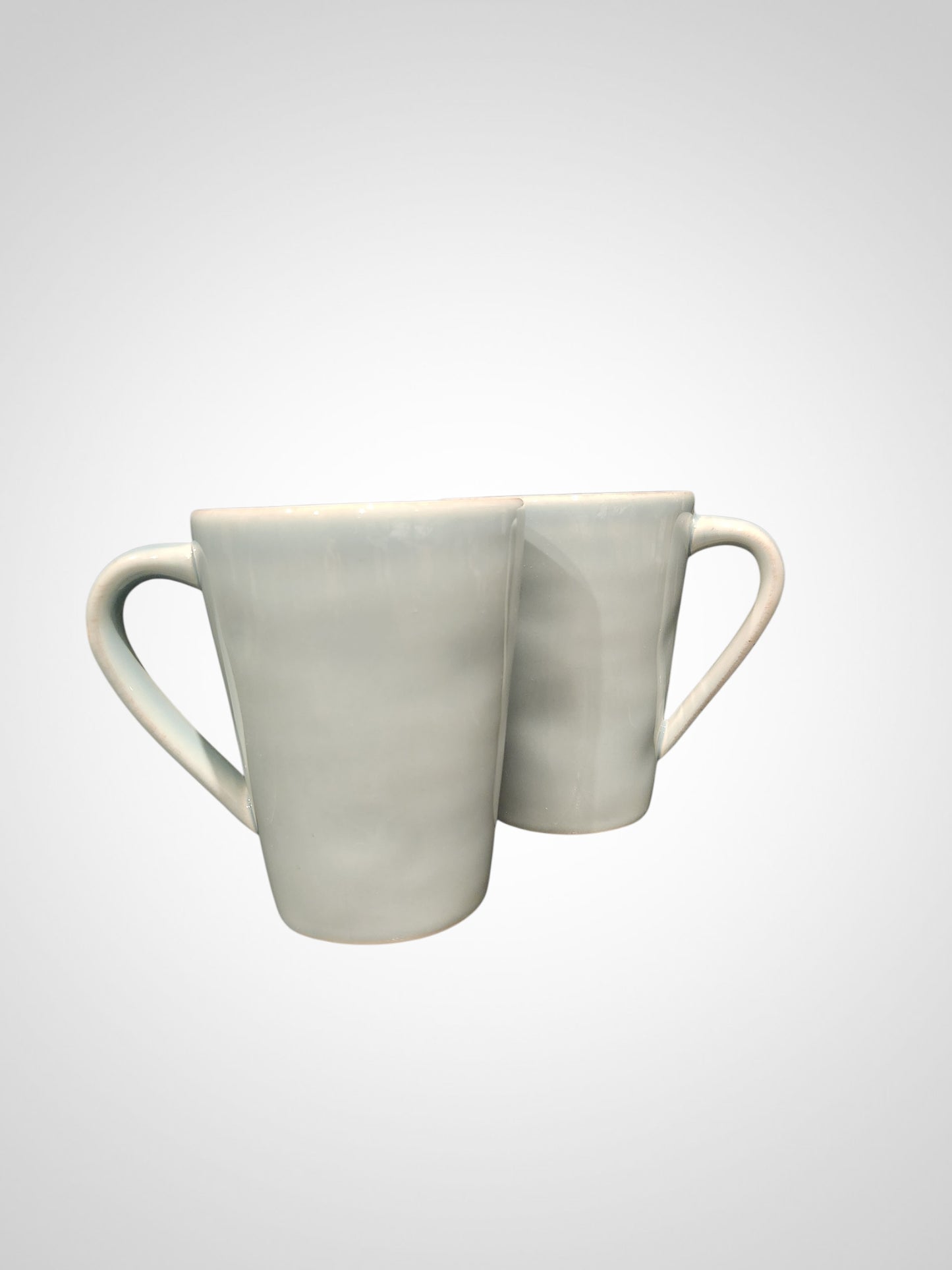 Crate and Barrel Blue Mugs