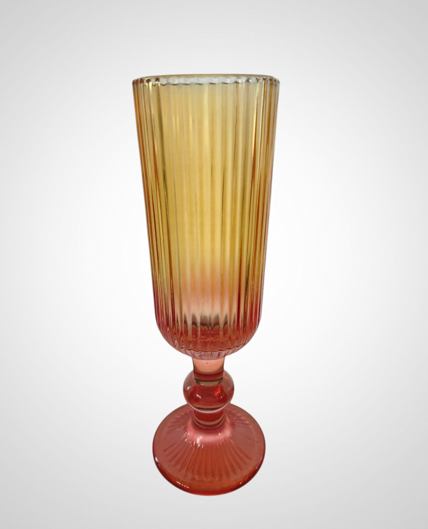Orange Fluted Champagne Glasses