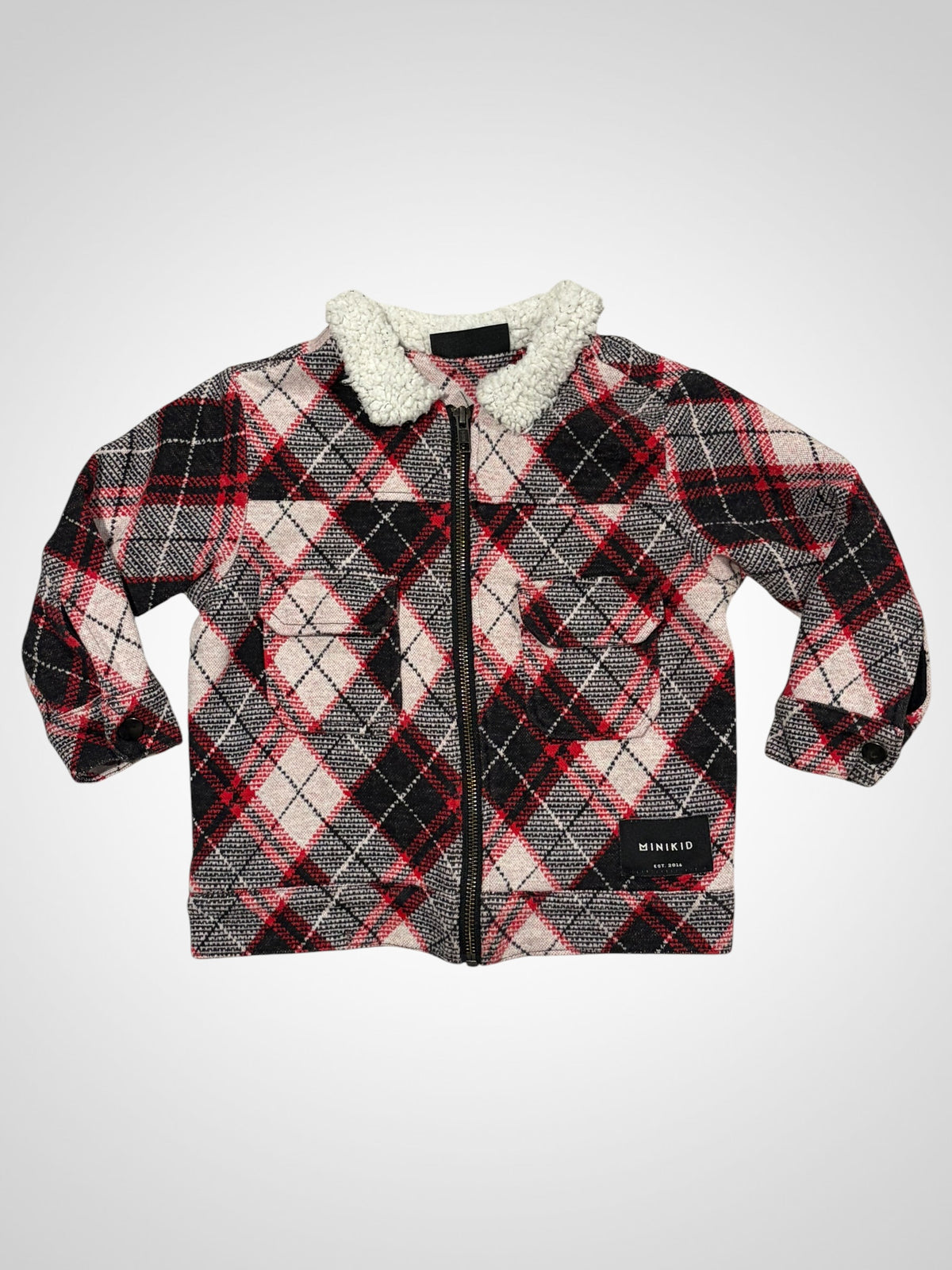 Minikid Plaid Jacket - Size 3-4 Years