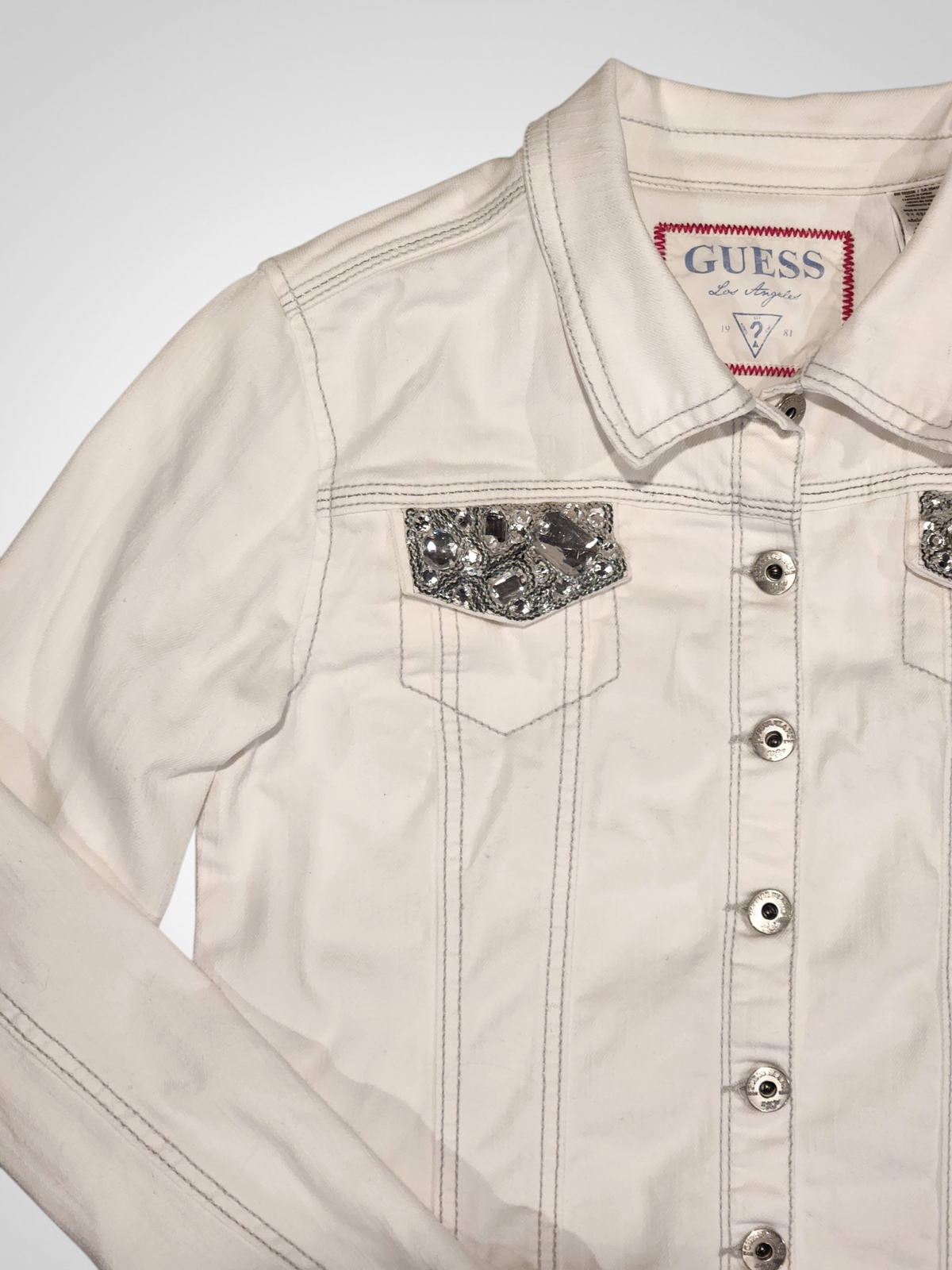 Girls White Guess Jacket - Size 16 or XL