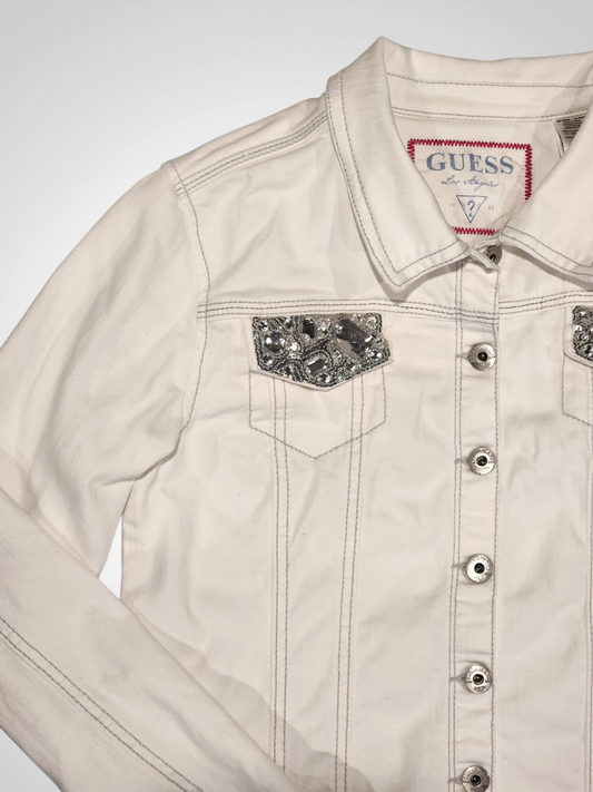 Girls White Guess Jacket - Size 16 or XL