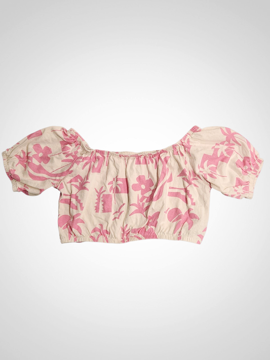 Zara Tropical Crop Top - Size 11-12 Years