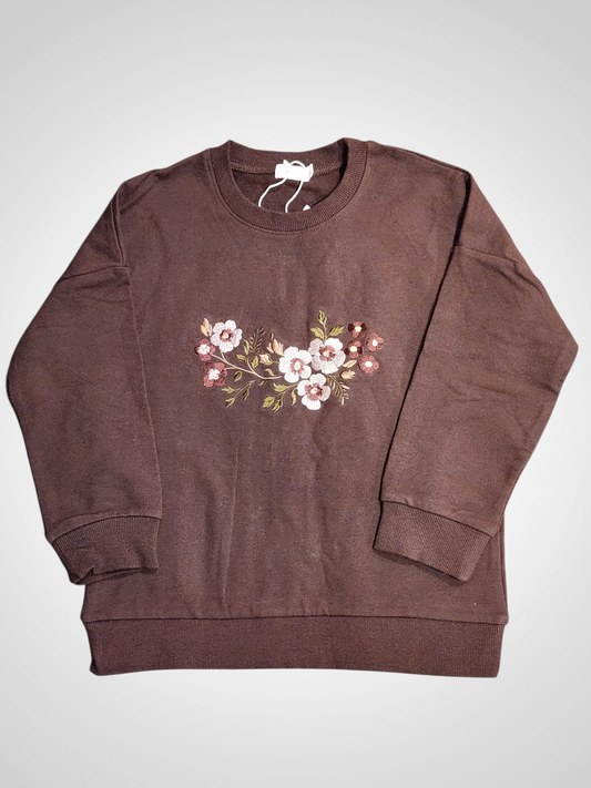 Jamie Kay Floral Embroidered Sweatshirt - Size 8 - BNWT