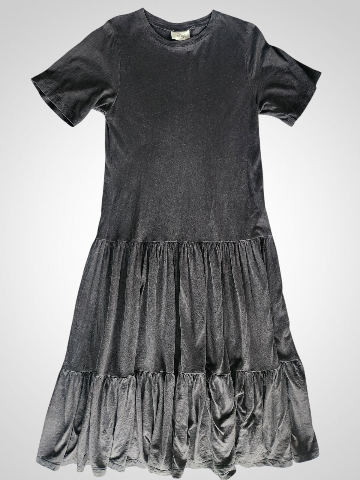 Seed Black Midi Dress