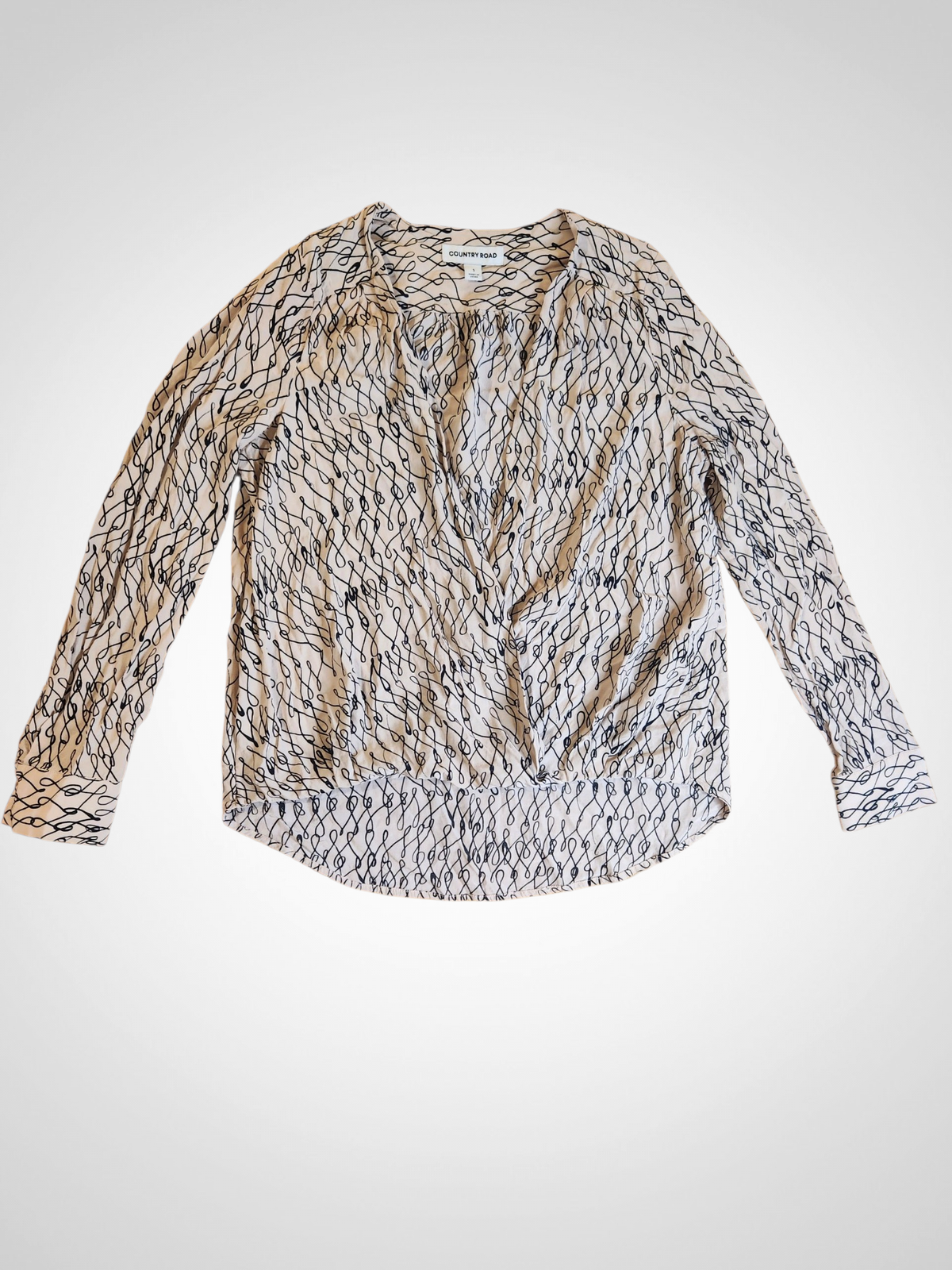 Country Road Print Blouse - Size 12
