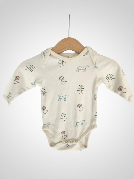Nature Baby Long Sleeve Cotton Bodysuit - Various Prints and Sizes