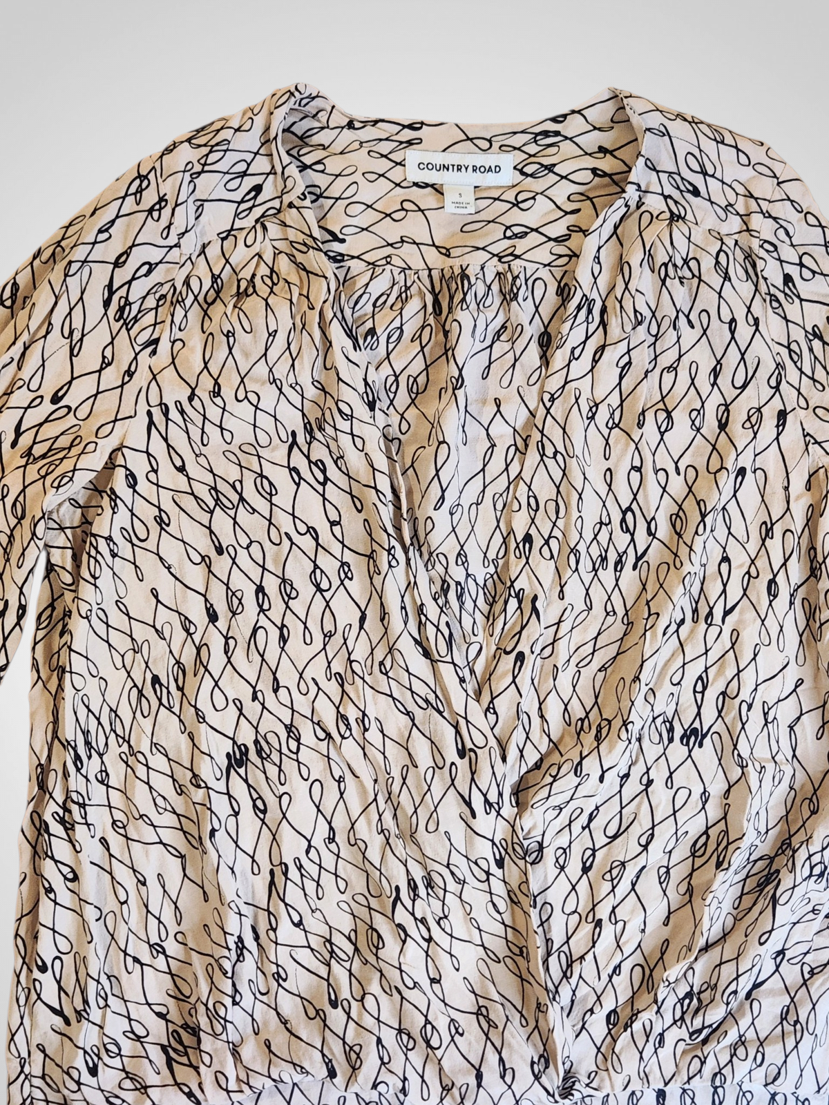 Country Road Print Blouse - Size 12