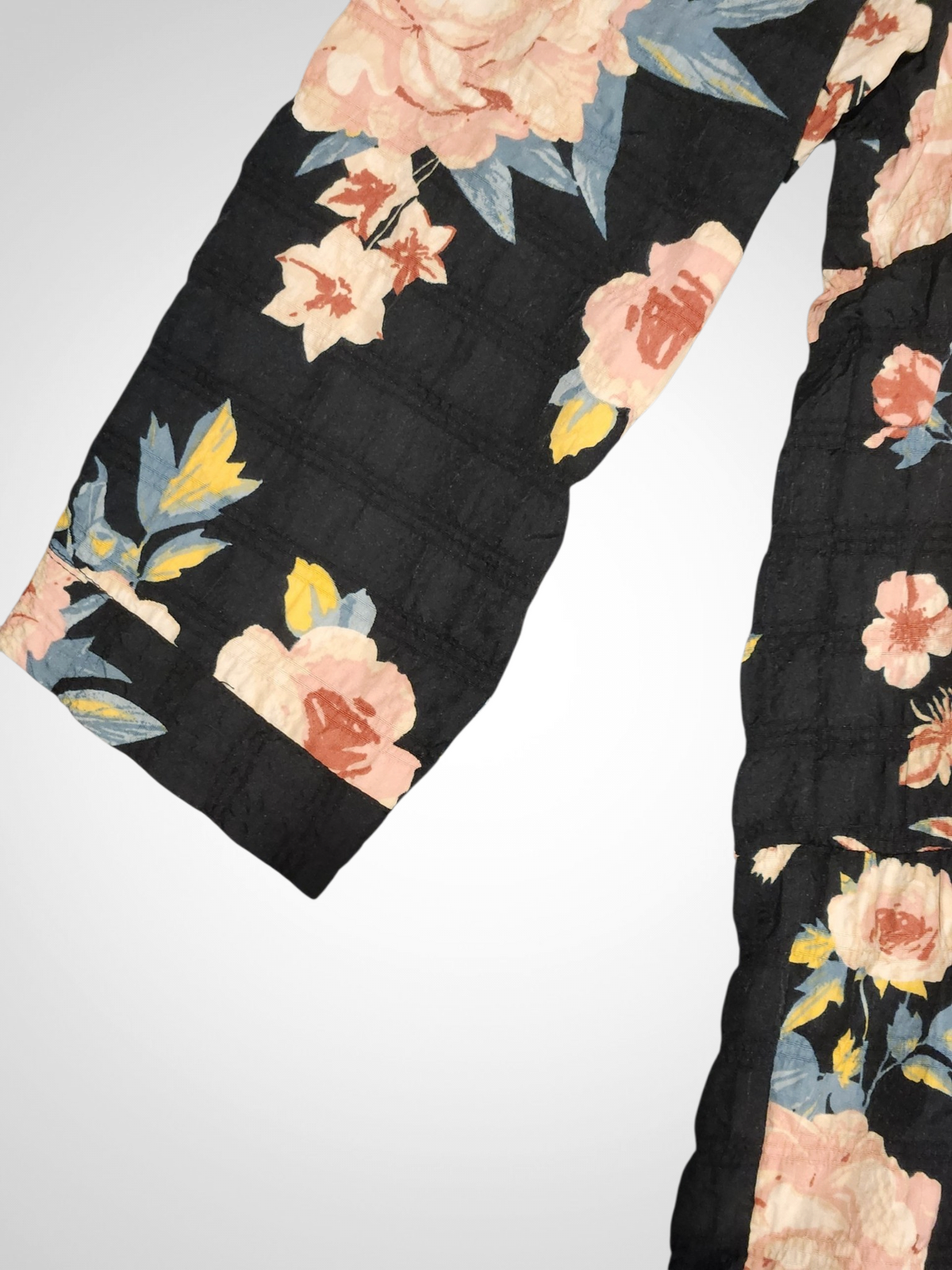 Zara Black Floral Dress - Size 16-18
