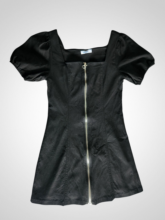 Valleygirl Black ZIp Up Dress - Size 12