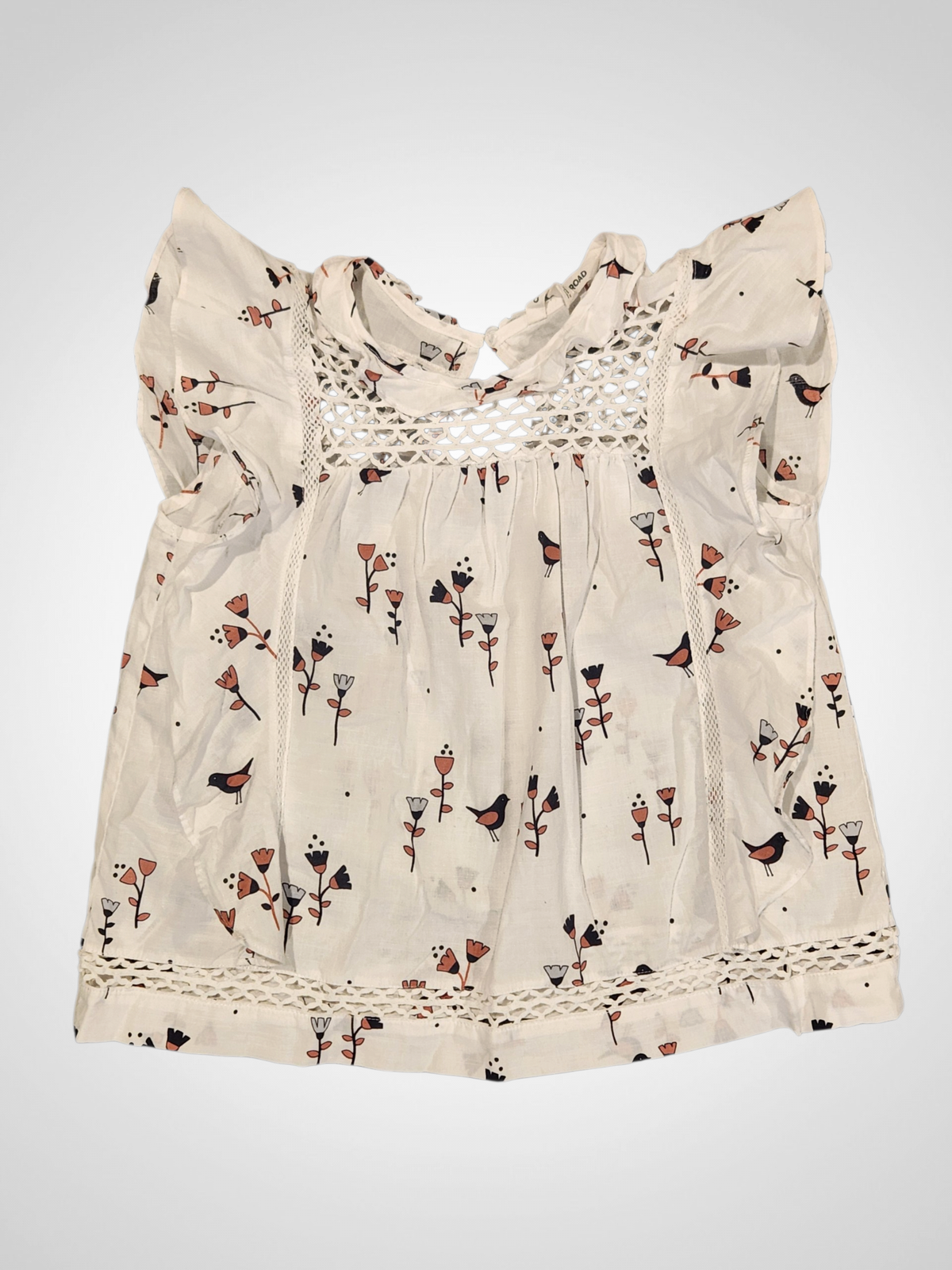 Country Road Flutter Sleeve Top - 6 Years