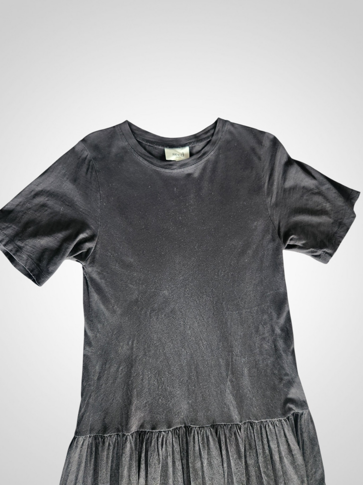 Seed Black Midi Dress