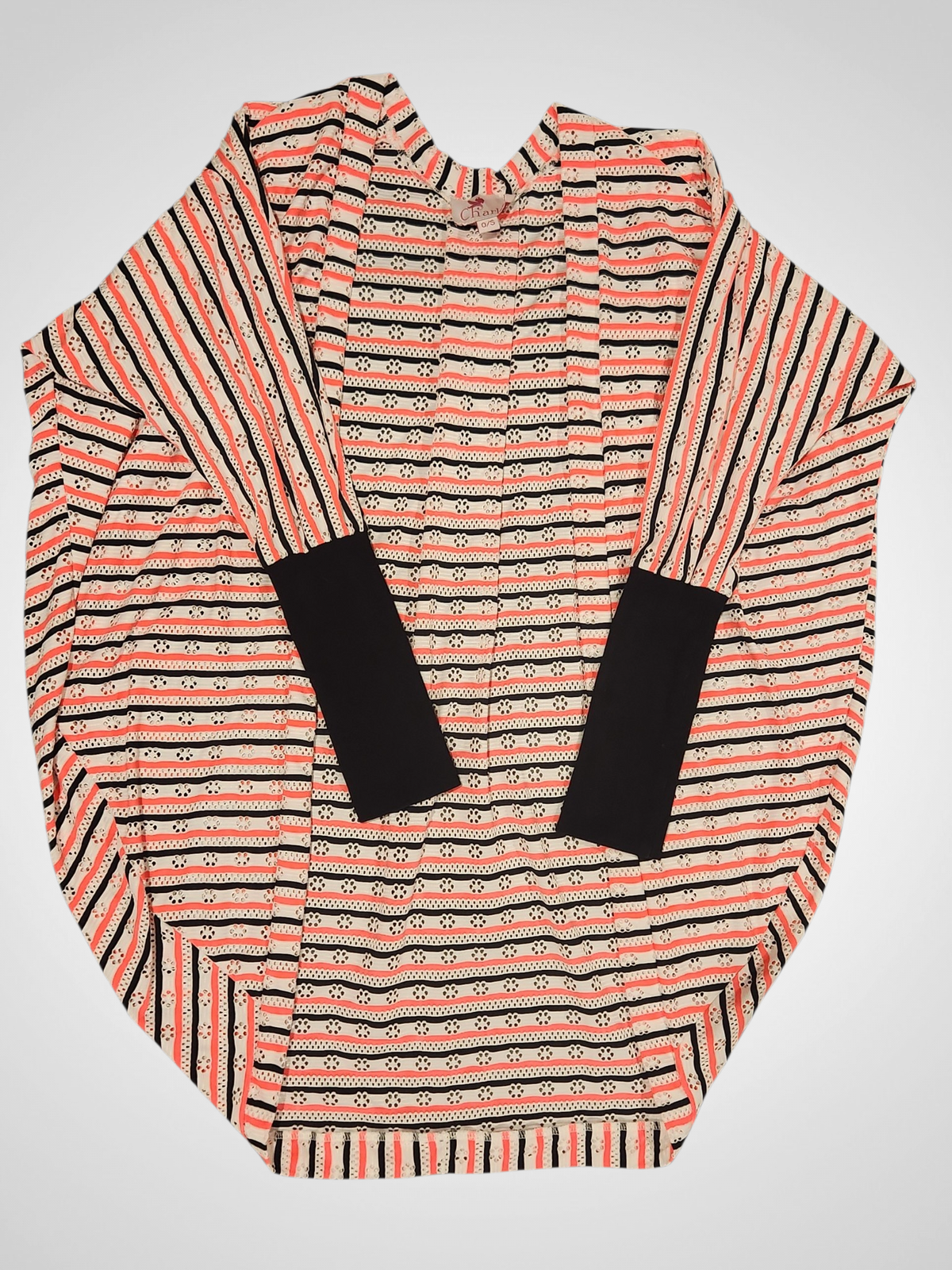 Charlo Striped Cocoon Cardigan / Kimono - One Size