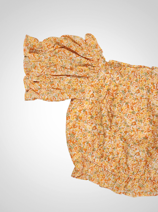 Petal and Pup Floral Crop Top - Size 8