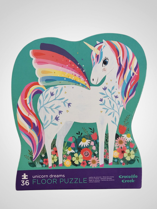 Crocodile Creek Floor Puzzle - Unicorn Dreams
