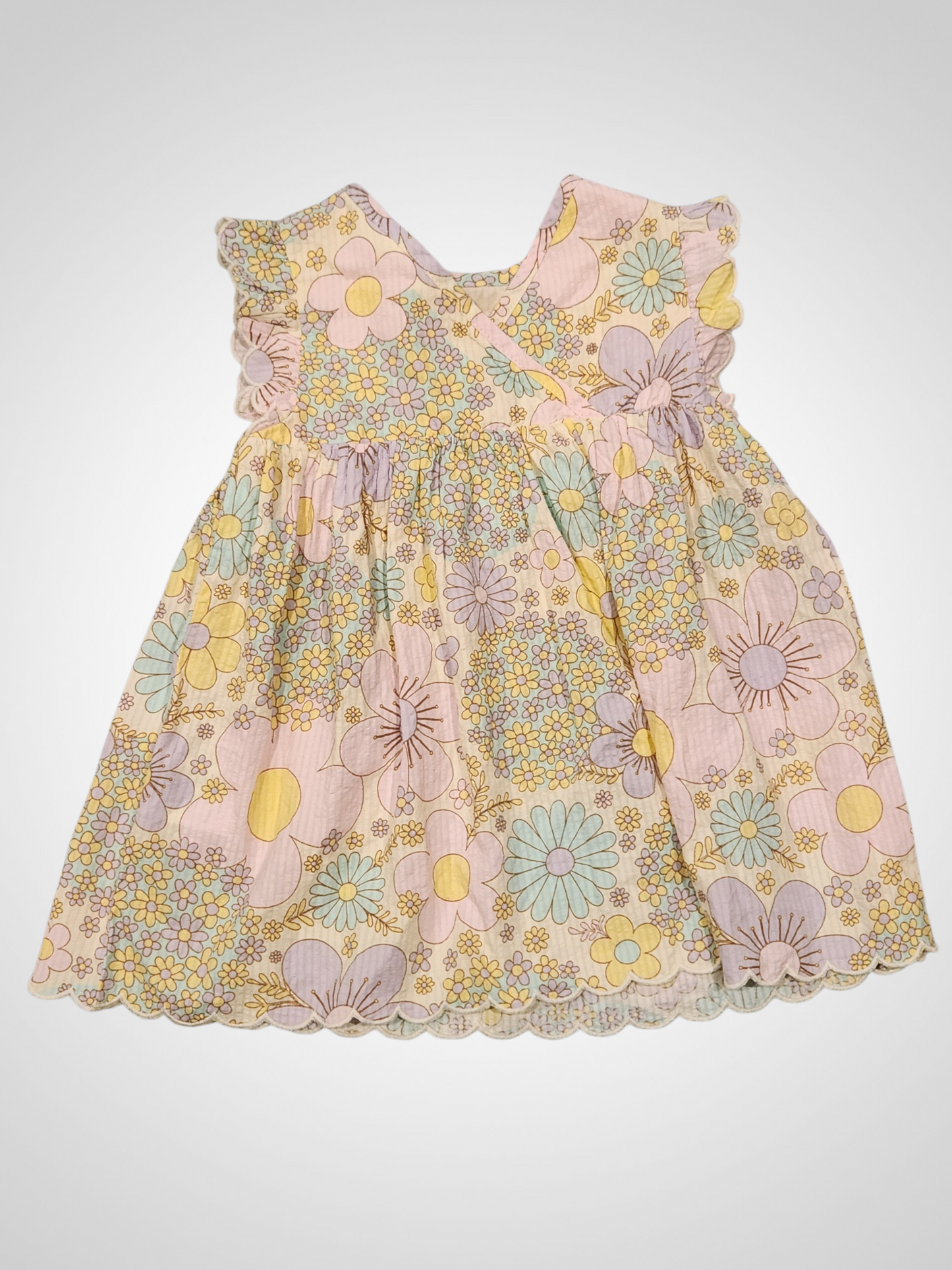 Seed Floral Button Dress - 6-12 Months BNWT