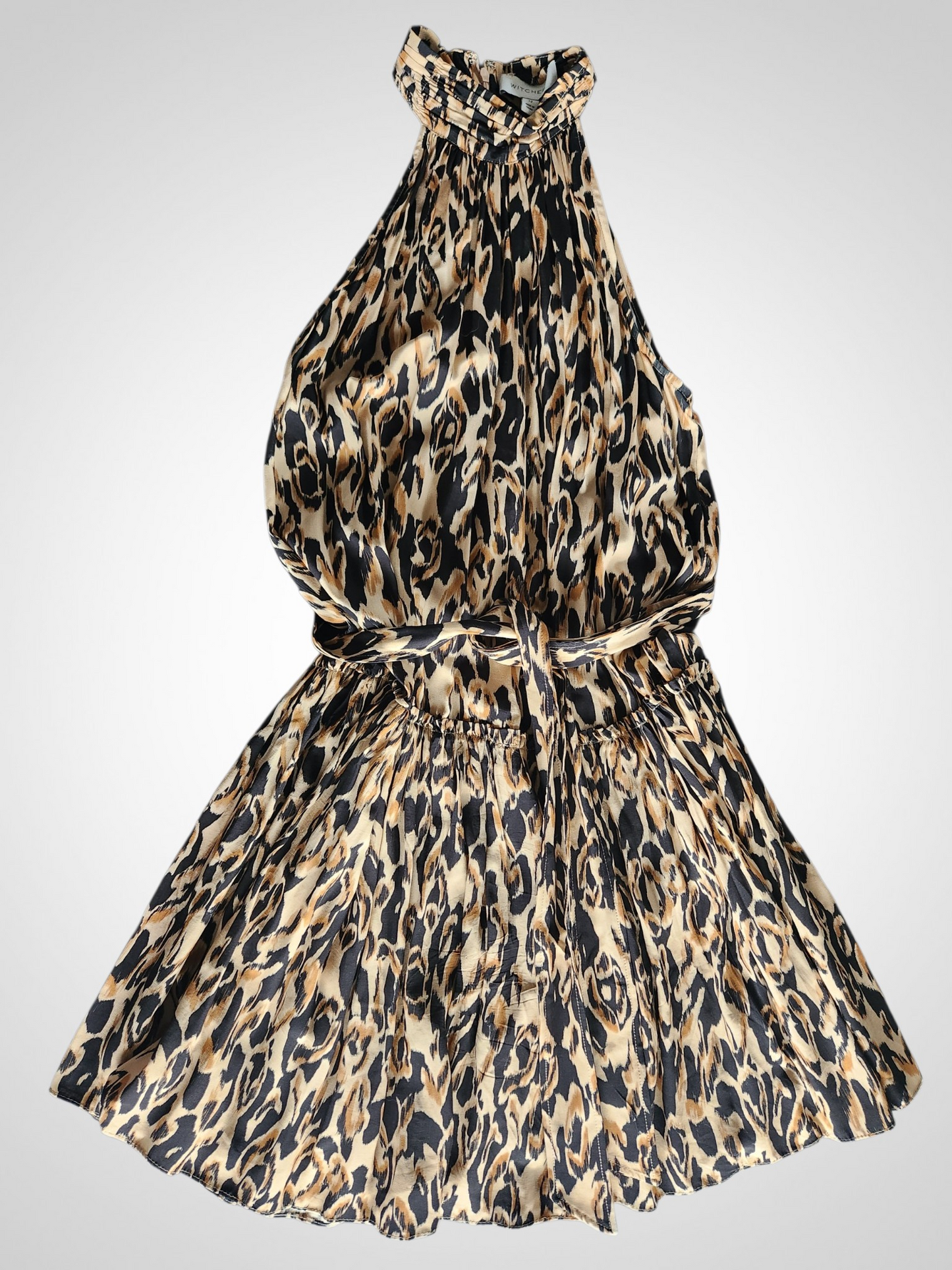 Witchery High-Neck Print Dress - Size 12