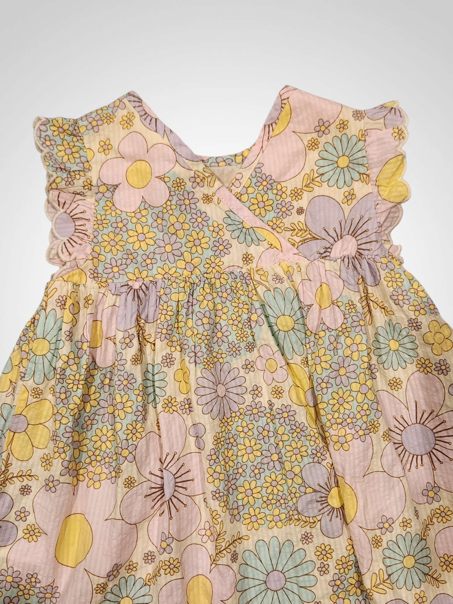 Seed Floral Button Dress - 6-12 Months BNWT