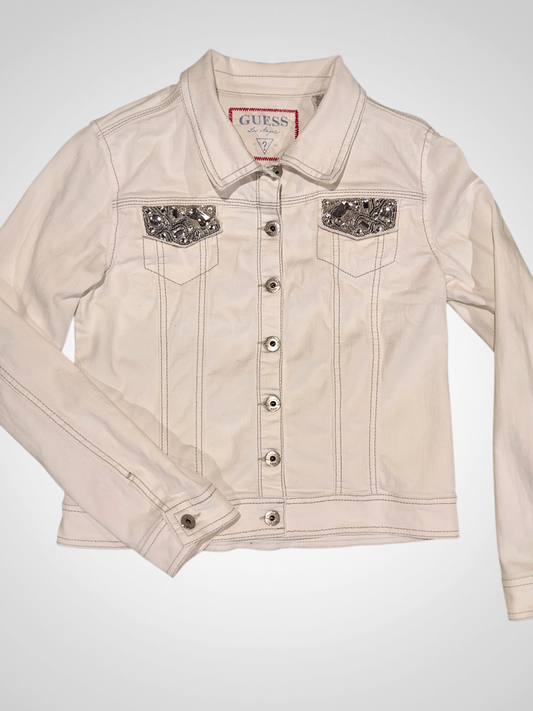 Girls White Guess Jacket - Size 16 or XL