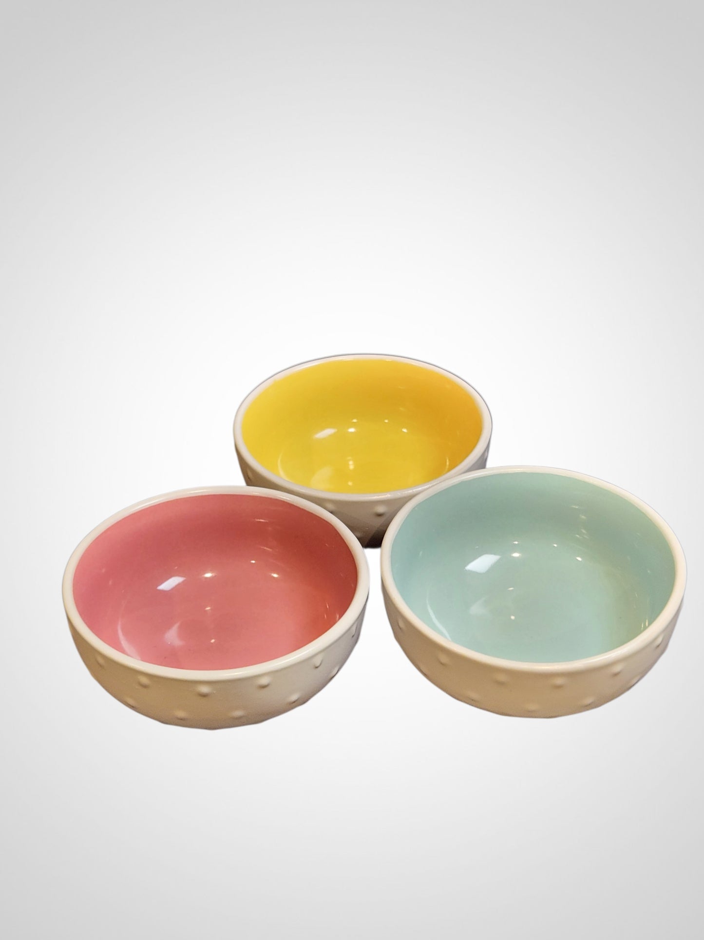 Bright Coloured Condiment Bowls - Set of 3