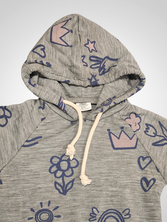 Little Flock of Horrors Merino Hoodie- 6-7 Years
