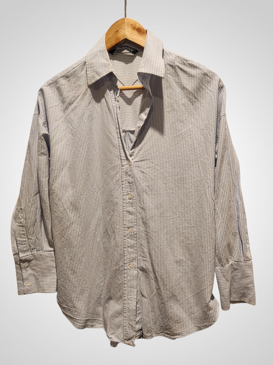 Zara Oversized Stripe Shirt - Size XS