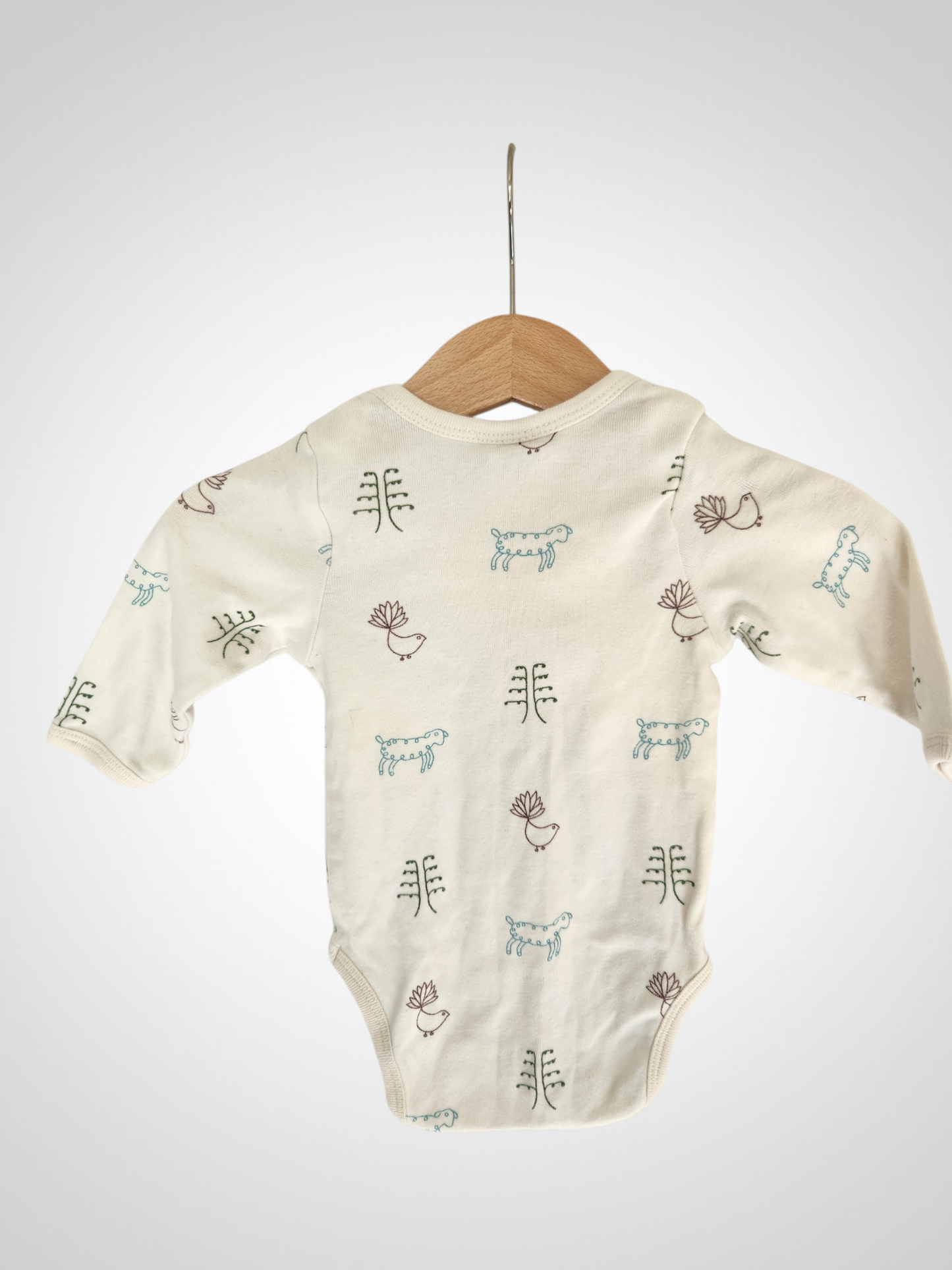 Nature Baby Long Sleeve Cotton Bodysuit - Various Prints and Sizes