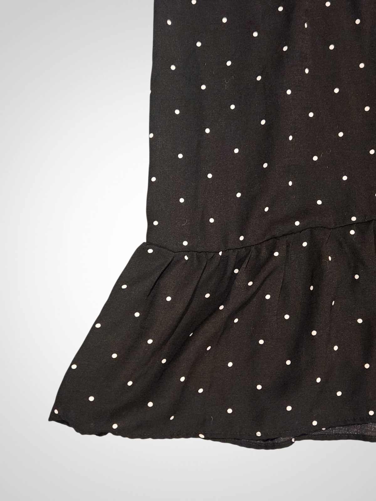 Holy Chic Black Dotty Dress - Size 8
