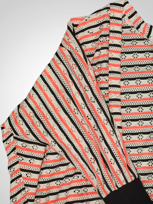 Charlo Striped Cocoon Cardigan / Kimono - One Size