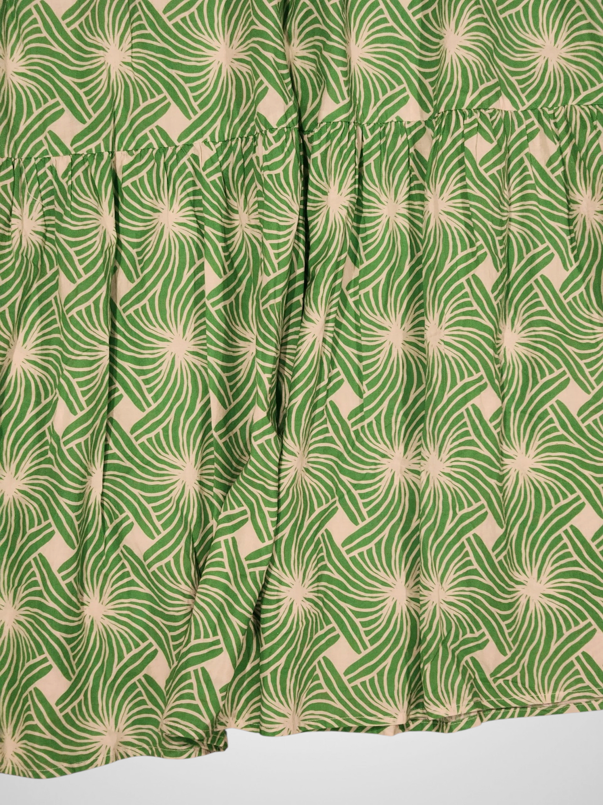 Stella + Gemma Green Print Midi Dress - Size 12